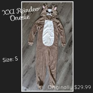 XXI Reindeer Deer Onesie Pajamas Costume